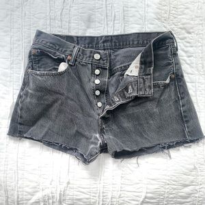 Levi’s 501 Vintage Washed Black Jean Shorts